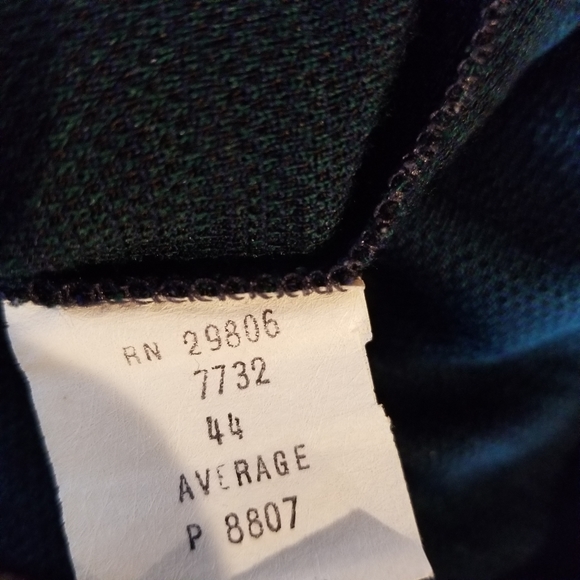 Vtg Michel Laurence Open Front Plaid Blazer Size 44 (Large) Jacket 2Front Pocket - Picture 8 of 10